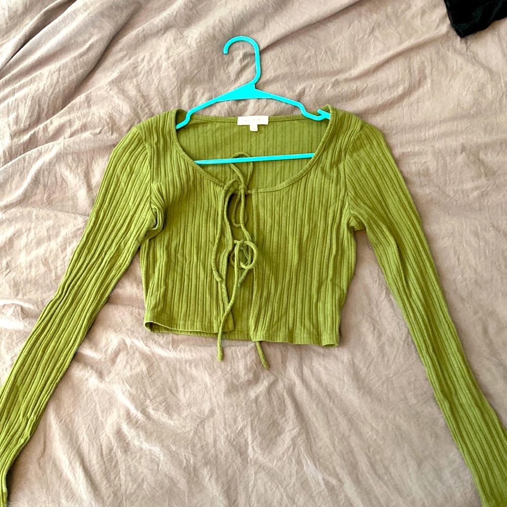 Long sleeve, green crop